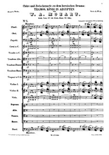 Thamos, King of Egypt, K.345: No.1 by Wolfgang Amadeus Mozart