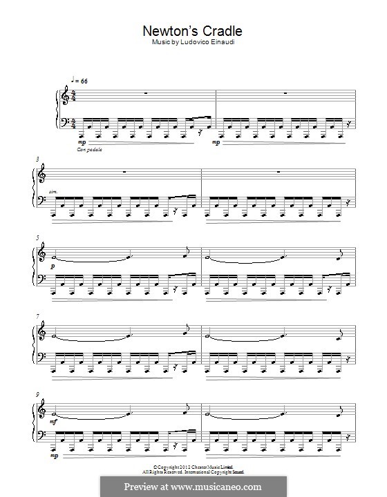 Newton's Cradle: For piano by Ludovico Einaudi