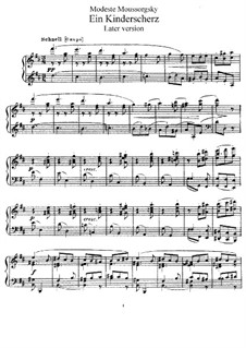 A Child's Scherzo for Piano: Later version by Modest Mussorgsky