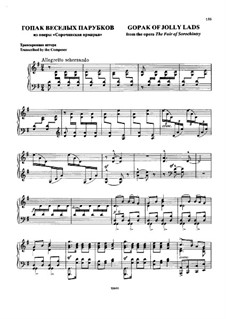 Gopak: For piano by Modest Mussorgsky