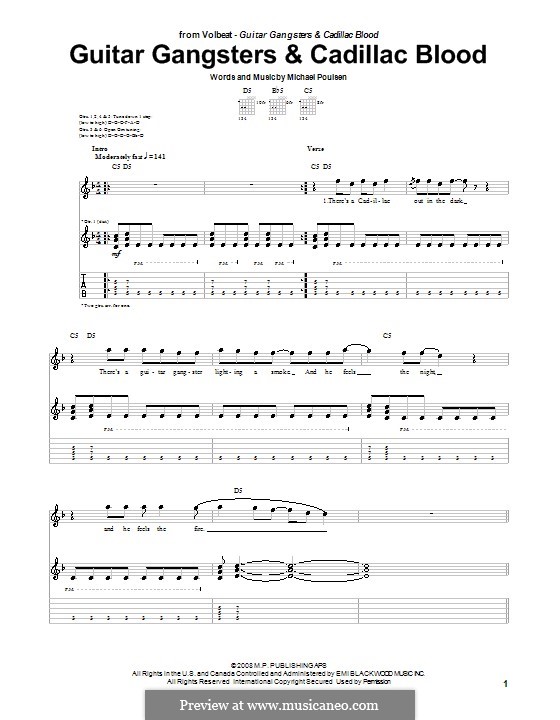 Guitar Gangsters & Cadillac Blood (Volbeat) by M. Poulsen on MusicaNeo