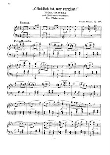 Glücklich ist, wer vergisst, Op.368: For piano by Johann Strauss (Sohn)