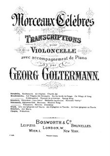 Songs without Words, Op.62: No.6 Spring Song, for cello and piano by Felix Mendelssohn-Bartholdy