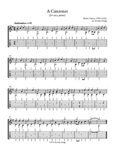 Canzonetta: For easy guitar by Henry Lawes