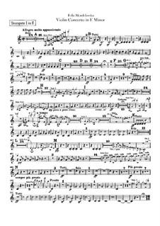 Concerto for Violin and Orchestra in E Minor, Op.64: Trumpets part by Felix Mendelssohn-Bartholdy