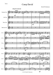 Camp David: For saxophone quartet by David W Solomons