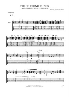 Three Ethno Tunes: For guitar (with tablature) by folklore