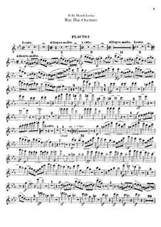 Ruy Blas, Op.95: Flutes part by Felix Mendelssohn-Bartholdy