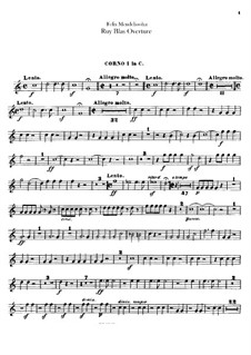 Ruy Blas, Op.95: Horns parts by Felix Mendelssohn-Bartholdy