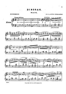 Dinorah (The Pardon of Ploërmel): Waltz, for Piano by Giacomo Meyerbeer