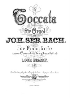 Toccata and Fugue in D Minor, BWV 565: For piano by Johann Sebastian Bach