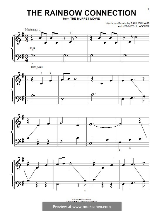 The Rainbow Connection (Kermit the Frog): For piano by Paul H. Williams, Kenneth L. Ascher