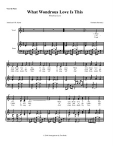 What Wondrous Love Is This: Piano-vocal score by folklore