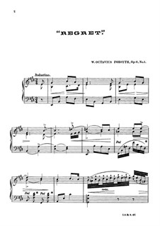 Regret, Op.6 No.1: For piano by Wesley Octavius Forsyth