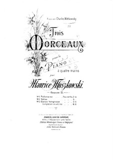 Three Pieces for Piano Four Hands, Op.11: No.1 Polonaise by Moritz Moszkowski