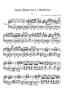 Twelve Contredanses for Orchestra, WoO 14: Contredanses No.1-3, for piano by Ludwig van Beethoven