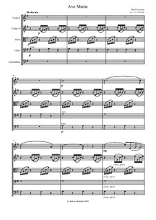 Ave Maria: For string quintet by Johann Sebastian Bach, Charles Gounod