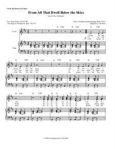 From All That Dwell Below the Skies: Piano-vocal score (with chords) by Unknown (works before 1850)