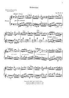 Dix pièces mignonnes (Ten Small Pieces), Op.77: No.2 Scherzino by Moritz Moszkowski
