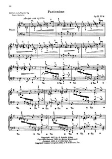 Dix pièces mignonnes (Ten Small Pieces), Op.77: No.8 Pantomime by Moritz Moszkowski
