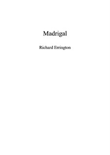 Madrigal: Vocal score by Richard Errington