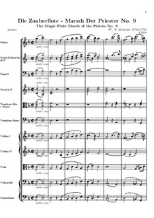 March of the Priests: Full score by Wolfgang Amadeus Mozart