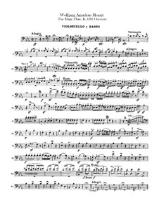 Overture: Cello and double bass parts by Wolfgang Amadeus Mozart