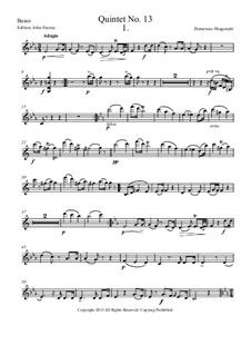 Quintet No.13 in C Minor: Violin part by Domenico Dragonetti