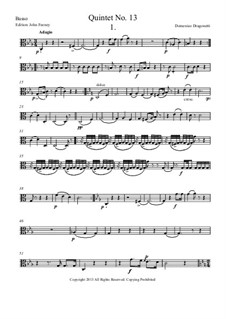 Quintet No.13 in C Minor: Viola II part by Domenico Dragonetti