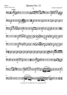 Quintet No.13 in C Minor: Cello (or double bass) part by Domenico Dragonetti
