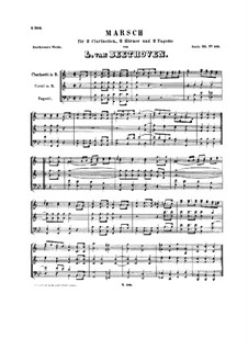 March for Wind Sextet in E Flat Major, WoO 29: Full score by Ludwig van Beethoven