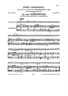 Marches for Cello and Piano, WoO 45: Score by Ludwig van Beethoven