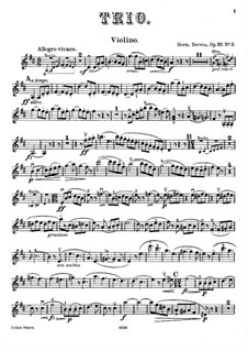 No.3 in D Major: Violin part by Johann Hermann Berens