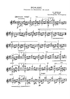 Eight Novelettes, Op.21: Novelette No.1. Fragment for guitar by Tárrega by Robert Schumann