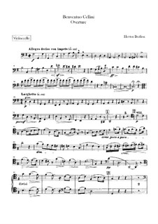Benvenuto Cellini, H.76 Op.23: Overture – cellos part by Hector Berlioz