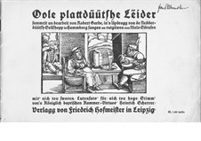 Old Low German Songs with Lute Accompaniment: Old Low German Songs with Lute Accompaniment by folklore