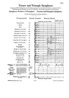 Grand Funeral and Triumphal Symphony, H.80 Op.15: Full score by Hector Berlioz