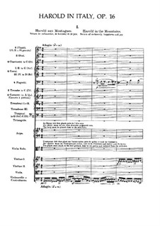 Harold en Italie, H.68 Op.16: Full score by Hector Berlioz