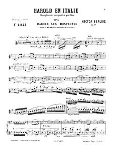 Harold en Italie, H.68 Op.16: Arrangement for viola and piano – solo part by Hector Berlioz