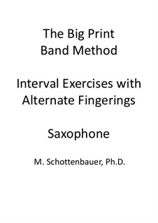 Interval Exercises with Alternate Fingerings: Saxophone by Michele Schottenbauer