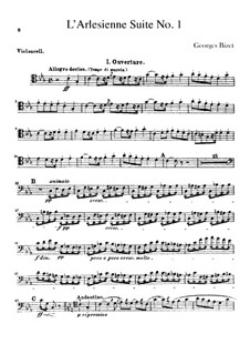 Suite I: Cello part by Georges Bizet