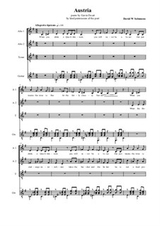 Austria for 3 voices and guitar: Austria for 3 voices and guitar by David W Solomons