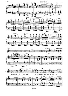 Libiamo ne'lieti calici (Brindisi): For voices and piano by Giuseppe Verdi