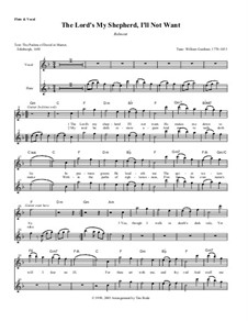 The Lord's My Shepherd, I'll Not Want: Instrument parts by William Gardiner