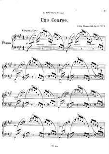Three Pieces for Piano, Op.21: No.3 Une course by Felix Blumenfeld