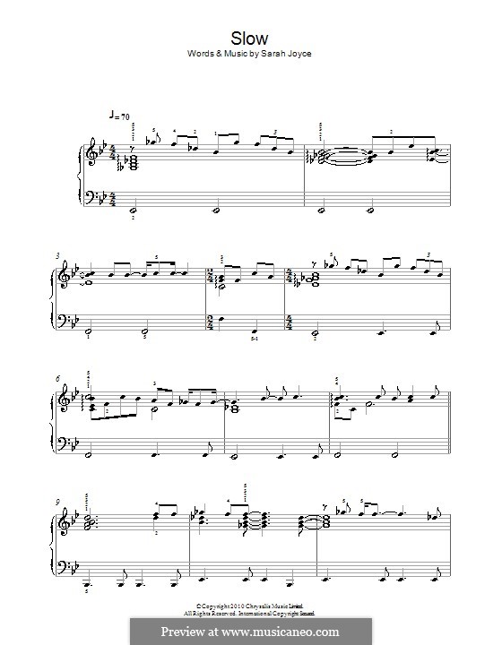 Slow (Rumer): For piano by Sarah Joyce