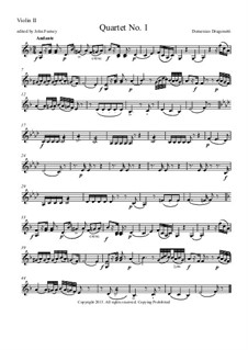 String Quartet No.1 in F Major: Violin II part by Domenico Dragonetti