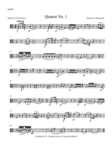 String Quartet No.1 in F Major: Viola part by Domenico Dragonetti