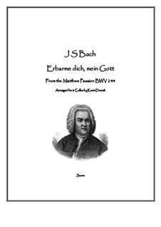 No.39 Air 'Erbarme Dich, mein Gott': For six cellos by Johann Sebastian Bach
