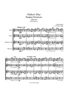 Variation No.9 'Nimrod': For wind quartet by Edward Elgar